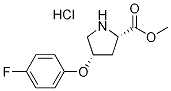 Methyl (2S,4S)-4-(4-fluorophenoxy)-2-pyrrolidinecarboxylate hydrochloride Struktur