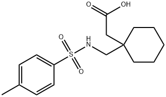 [1-({[(4-Methylphenyl)sulfonyl]amino}methyl)-cyclohexyl]acetic acid Struktur