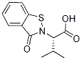 (2S)-3-Methyl-2-(3-oxo-1,2-benzisothiazol-2(3H)-yl)butanoic acid Struktur