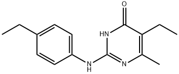 5-Ethyl-2-[(4-ethylphenyl)amino]-6-methylpyrimidin-4(3H)-one Struktur