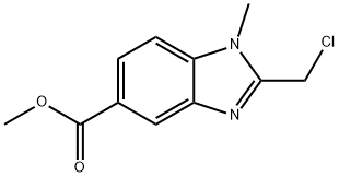 Methyl 2-(chloromethyl)-1-methyl-1H-1,3-benzodiazole-5-carboxylate Struktur