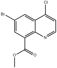 Methyl 6-bromo-4-chloro-8-quinolinecarboxylate Struktur