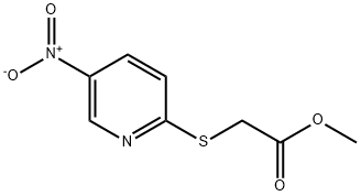 Methyl 2-[(5-nitro-2-pyridinyl)sulfanyl]acetate Struktur