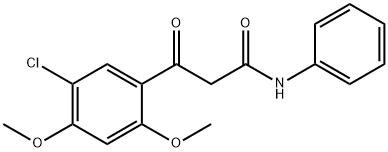 3-(5-Chloro-2,4-dimethoxyphenyl)-3-oxo-N-phenylpropanamide Struktur