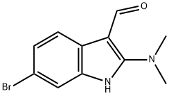 6-Bromo-2-(dimethylamino)-1H-indole-3-carbaldehyde Struktur