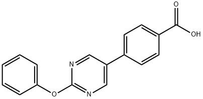 4-(2-Phenoxypyrimidin-5-yl)benzoic acid Struktur