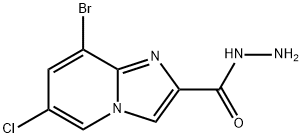 8-Bromo-6-chloroimidazo[1,2-a]pyridine-2-carbohydrazide Struktur