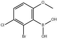 2-Bromo-3-chloro-6-methoxyphenylboronic acid Struktur