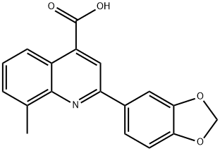 2-(1,3-BENZODIOXOL-5-YL)-8-METHYLQUINOLINE-4-CARBOXYLIC ACID Struktur