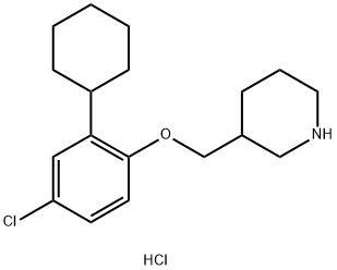 3-[(4-CHLORO-2-CYCLOHEXYLPHENOXY)METHYL]PIPERIDINE HYDROCHLORIDE Struktur