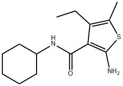 2-AMINO-N-CYCLOHEXYL-4-ETHYL-5-METHYLTHIOPHENE-3-CARBOXAMIDE Struktur