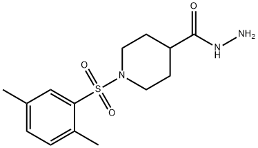 1-[(2,5-DIMETHYLPHENYL)SULFONYL]PIPERIDINE-4-CARBOHYDRAZIDE Struktur