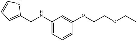 3-(2-Ethoxyethoxy)-N-(2-furylmethyl)aniline Struktur