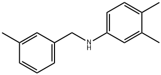 3,4-Dimethyl-N-(3-methylbenzyl)aniline Struktur