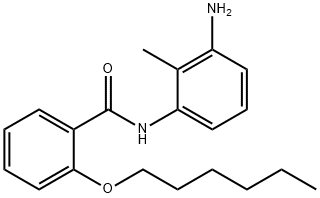 N-(3-Amino-2-methylphenyl)-2-(hexyloxy)benzamide Struktur