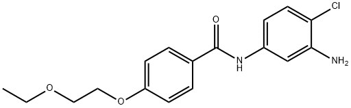 N-(3-Amino-4-chlorophenyl)-4-(2-ethoxyethoxy)-benzamide Struktur