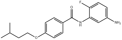 N-(5-Amino-2-fluorophenyl)-4-(isopentyloxy)-benzamide Struktur