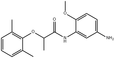 N-(5-Amino-2-methoxyphenyl)-2-(2,6-dimethylphenoxy)propanamide Struktur