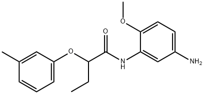 N-(5-Amino-2-methoxyphenyl)-2-(3-methylphenoxy)-butanamide Struktur