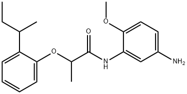 N-(5-Amino-2-methoxyphenyl)-2-[2-(sec-butyl)-phenoxy]propanamide Struktur