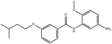 N-(5-Amino-2-methoxyphenyl)-3-(isopentyloxy)-benzamide Struktur