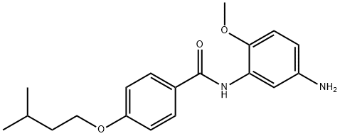 N-(5-Amino-2-methoxyphenyl)-4-(isopentyloxy)-benzamide Struktur