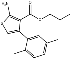 Propyl 2-amino-4-(2,5-dimethylphenyl)thiophene-3-carboxylate Struktur