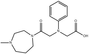 [[2-(4-methyl-1,4-diazepan-1-yl)-2-oxoethyl](phenyl)amino]acetic acid Struktur