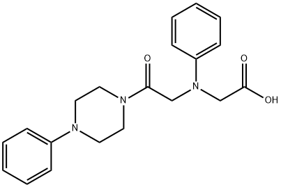 [[2-oxo-2-(4-phenylpiperazin-1-yl)ethyl](phenyl)amino]acetic acid Struktur