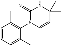 1-(2,6-dimethylphenyl)-4,4-dimethyl-1,4-dihydropyrimidine-2-thiol Struktur