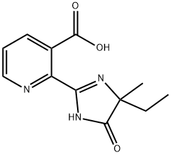 2-(4-ethyl-4-methyl-5-oxo-4,5-dihydro-1H-imidazol-2-yl)nicotinic acid Struktur