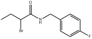 2-bromo-N-(4-fluorobenzyl)butanamide Struktur