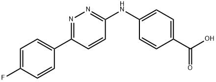 4-{[6-(4-fluorophenyl)pyridazin-3-yl]amino}benzoic acid Struktur