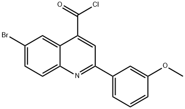 6-bromo-2-(3-methoxyphenyl)quinoline-4-carbonyl chloride Struktur