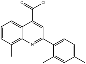 2-(2,4-dimethylphenyl)-8-methylquinoline-4-carbonyl chloride Struktur