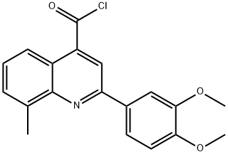 2-(3,4-dimethoxyphenyl)-8-methylquinoline-4-carbonyl chloride Struktur