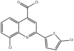 8-chloro-2-(5-chloro-2-thienyl)quinoline-4-carbonyl chloride Struktur