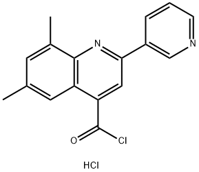 6,8-dimethyl-2-pyridin-3-ylquinoline-4-carbonyl chloride hydrochloride Struktur