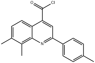 7,8-dimethyl-2-(4-methylphenyl)quinoline-4-carbonyl chloride Struktur