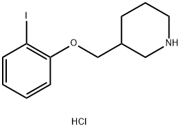 3-[(2-Iodophenoxy)methyl]piperidine hydrochloride Struktur