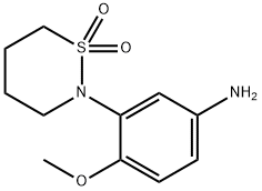 3-(1,1-Dioxo-1lambda*6*-[1,2]thiazinan-2-yl)-4-methoxy-phenylamine Struktur