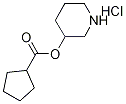 3-Piperidinyl cyclopentanecarboxylatehydrochloride Struktur