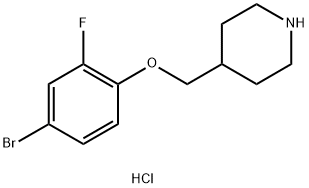 4-[(4-Bromo-2-fluorophenoxy)methyl]piperidinehydrochloride Struktur