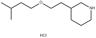 3-[2-(Isopentyloxy)ethyl]piperidine hydrochloride Struktur