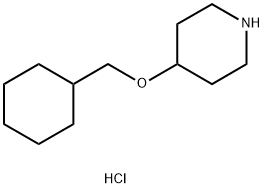 4-(Cyclohexylmethoxy)piperidine hydrochloride Struktur