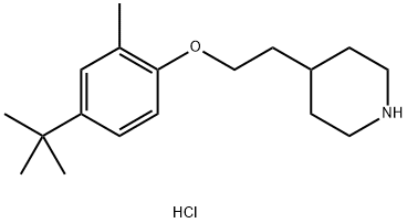 4-{2-[4-(tert-Butyl)-2-methylphenoxy]-ethyl}piperidine hydrochloride Struktur