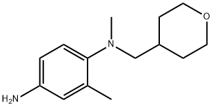 N-1-,2-Dimethyl-N-1-(tetrahydro-2H-pyran-4-ylmethyl)-1,4-benzenediamine Struktur