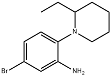 5-Bromo-2-(2-ethyl-1-piperidinyl)aniline Struktur