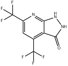 4,6-Bis(trifluoromethyl)-1H-pyrazolo-[3,4-b]pyridin-3-ol Struktur