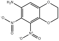 7,8-dinitro-2,3-dihydro-1,4-benzodioxin-6-amine Struktur